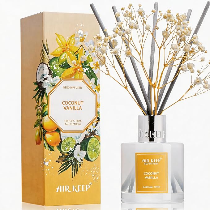 Reed Diffuser Set, 3.38 fl oz by Airkeep