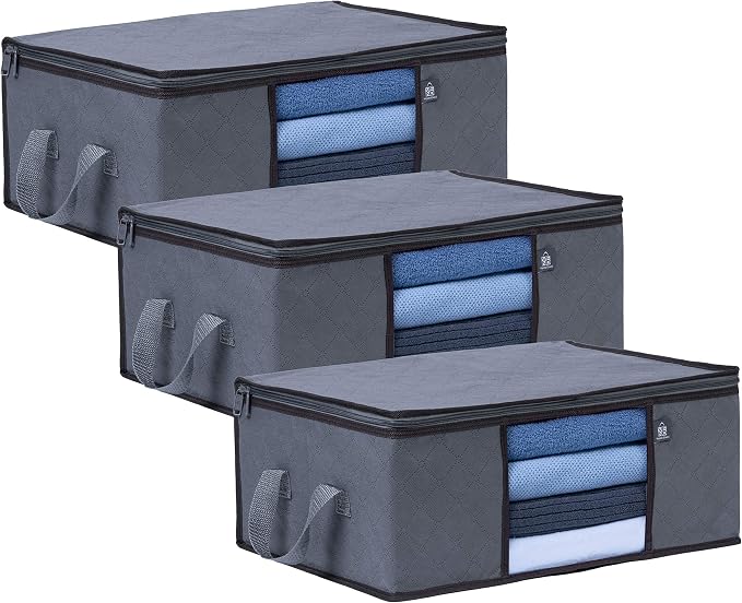 VENO 3 Pack Medium Clothes Storage Bag by Veno
