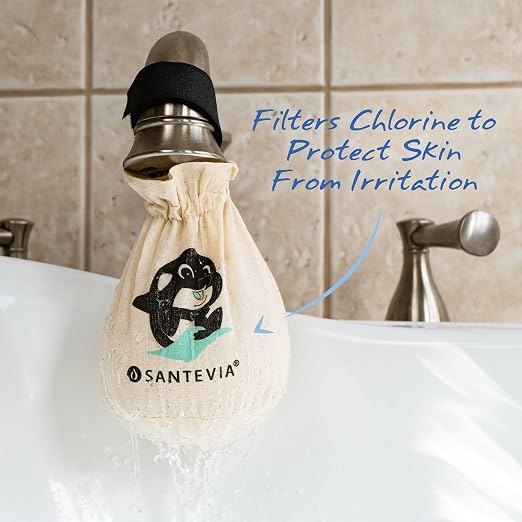 Organic Cotton Bath Faucet Filter by Santevia | Sensitive Skin Bathtub Water - Image 4