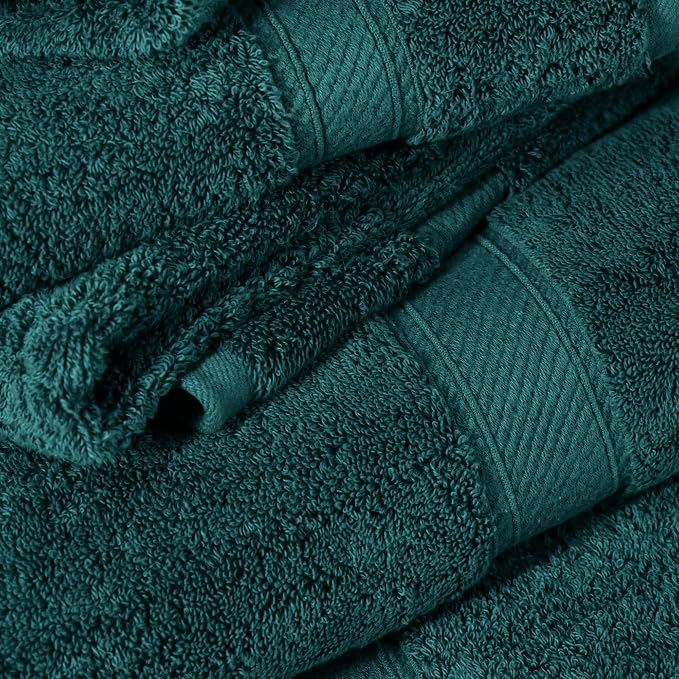 Superior Egyptian Cotton Plush & Absorbent, Bath Towel Set of 4, Teal | Quick - Image 9