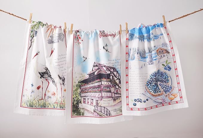 Maison d' Hermine Kitchen Towels Set of 3 Reusable 100% Cotton 27.50" x 20" - Image 9