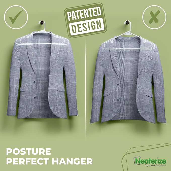 NEATERIZE Clothes Hangers Plastic 100 Pack - Image 3