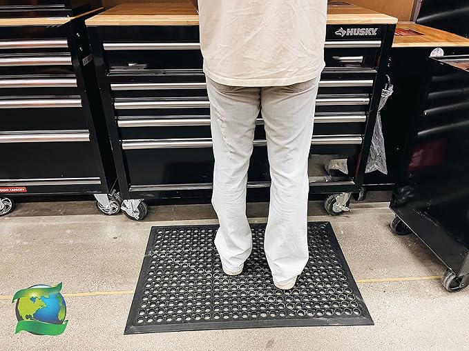 Envelor Anti Fatigue Rubber Mat Non-Slip Restaurant for Floors Bar Drainage Mat Doormat Door Mat Utility Garage Home Anti Slip Entry Mat