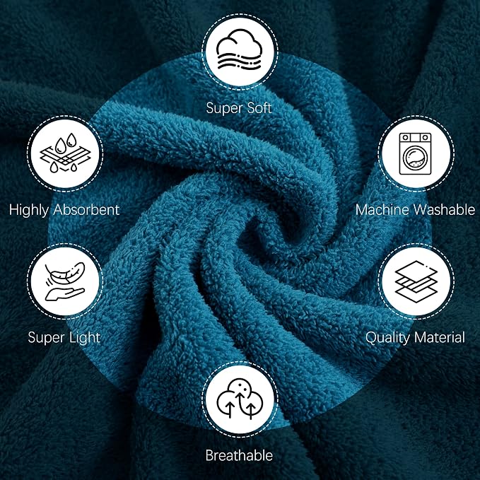 Cosy Family 6 Pack Ultra Soft Microfiber Absorbent Hand Towel, Silk Hemming - Image 7