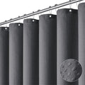 Dynamene Long Waffle Shower Curtain 256GSM Heavy Fabric 72x78 Charcoal Grey by Dynamene