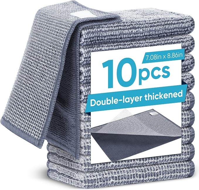 Forggon 10Pcs New Upgrade 2-Layer Non Scratch Wire Dishcloth, Wire Dishwashing by Unknown