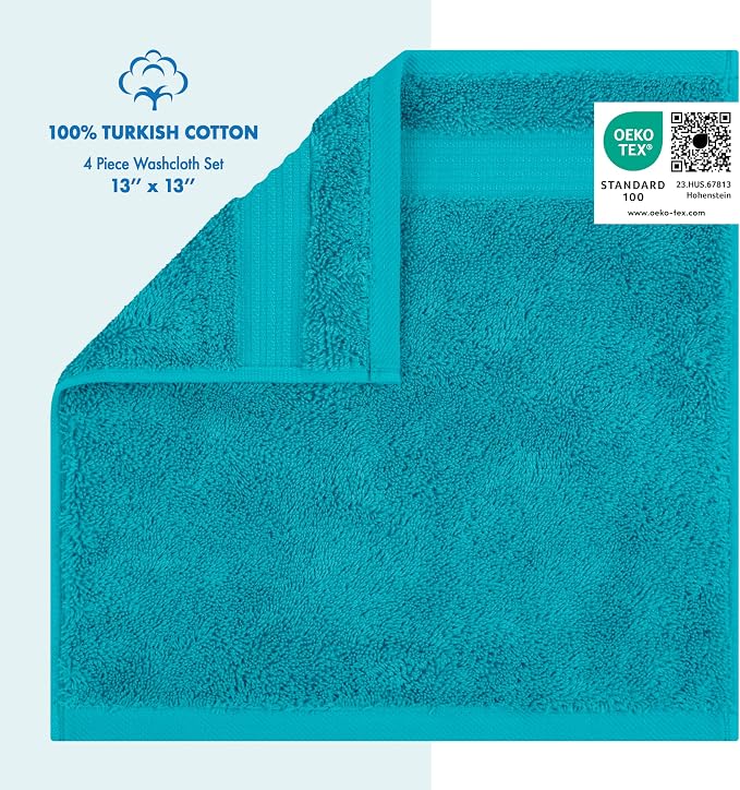 Cotton Paradise 100% Cotton Turkish Towel Set, Soft Absorbent Quick Dry - Image 2