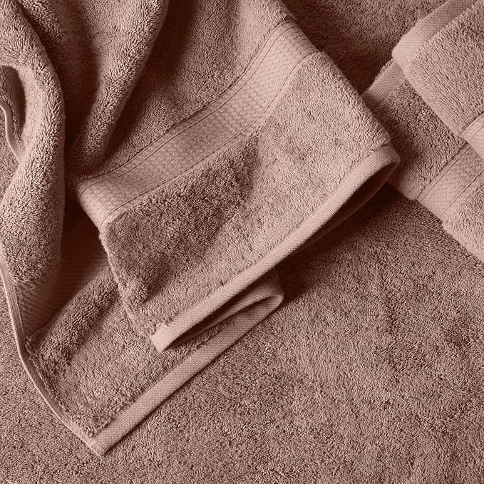 Superior Egyptian Cotton Plush Absorbent, Bath Towel Set of 4, Muted Mauve | - Image 3