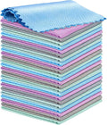 Niveaya 24 Pack Reusable Fish Scale Cloth, Microfiber Glass Cleaning Cloth by Niveaya
