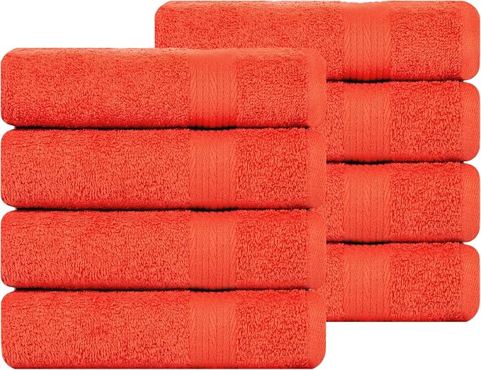 100% Cotton Hand Towels 18x28 Inches, 600 GSM, Soft & Absorbent by AmpleDecor