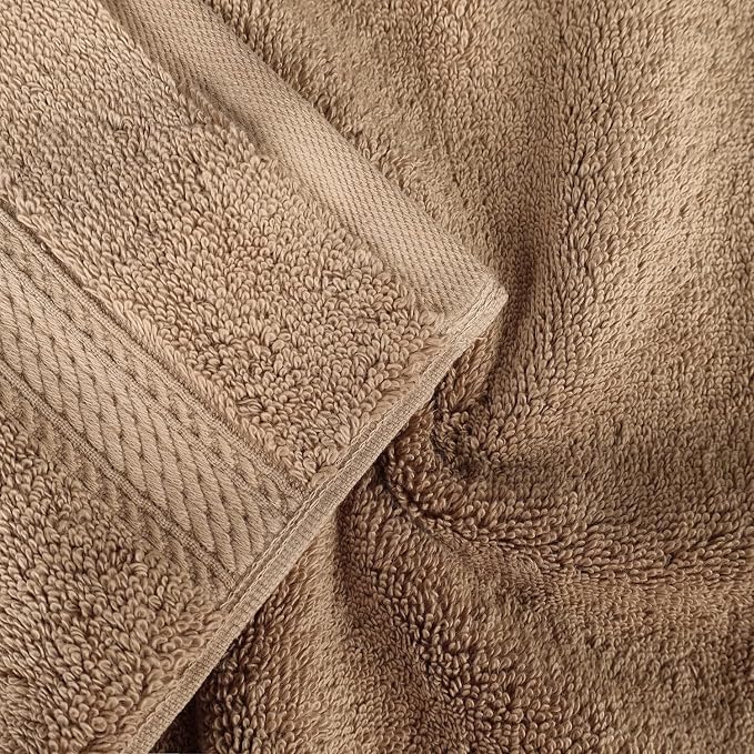 Superior Egyptian Cotton Ultra Plush & Absorbent, 8 Piece Set, Latte | Quick Dry - Image 5
