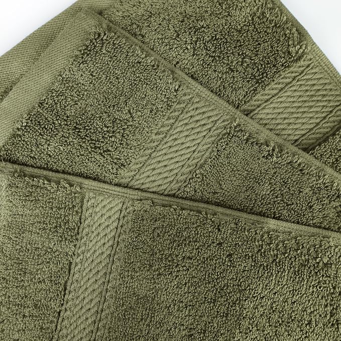 Superior Egyptian Cotton Ultra Plush & Absorbent, 8 Piece Set, Forest Green | - Image 8