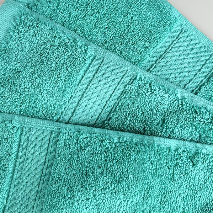 Superior Egyptian Cotton 800 GSM Plush & Absorbent, 9 Piece Set, Turquoise | - Image 6