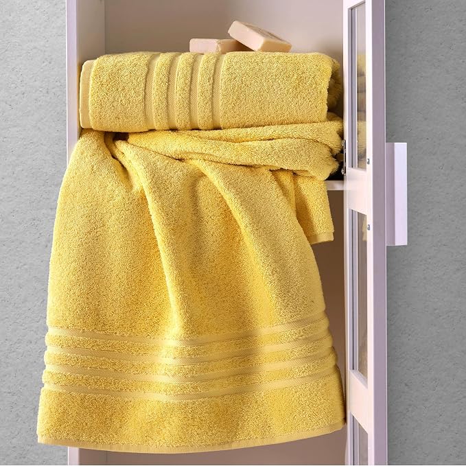 Hawmam Linen Jumbo Large Bath Sheets Towels 2 Pack Soft and Absorbent - Image 4