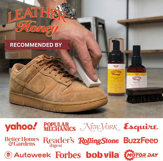 Leather Honey Suede & Nubuck Care Kit – Cleaner - Image 7
