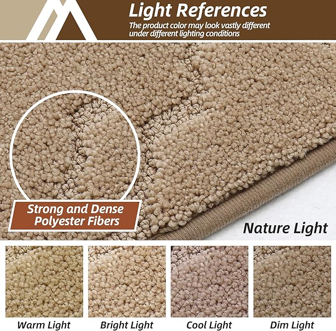 COSY HOMEER Kitchen Rugs 32"x48" Non-Slip Washable Kitchen Mats for Floor Absorbent Kitchen Carpet Soft Rugs for Kitchen,Sink Mat,Entrance,Area Rug,Beige