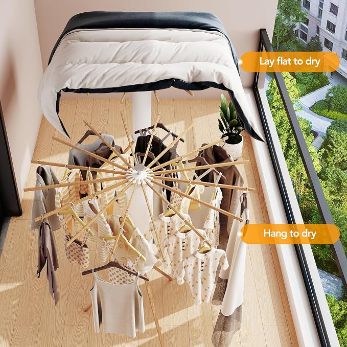 LIENAHU Clothes Drying Rack Tripod, Drying Rack Clothing, Laundry Drying Rack - Image 4
