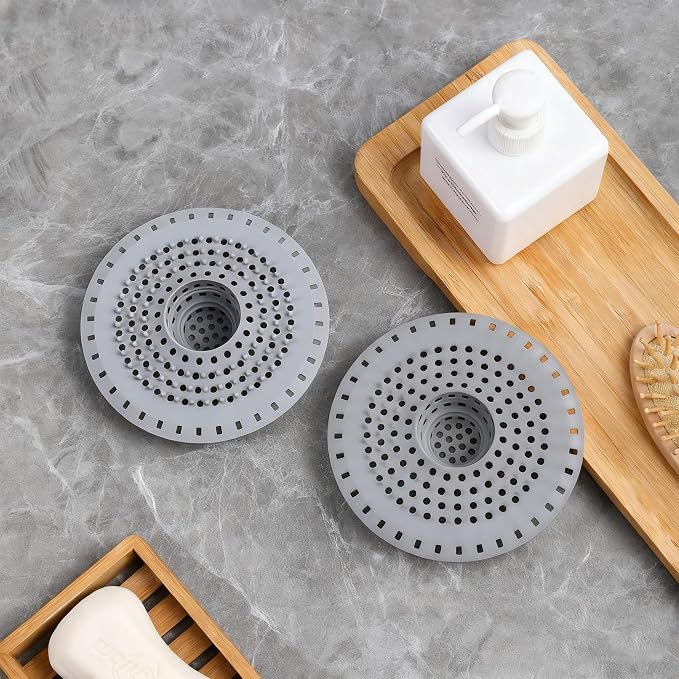 Shower Drain Hair Catcher, Premium Silicone Drain Protector & Shower Drain Cover - Image 3