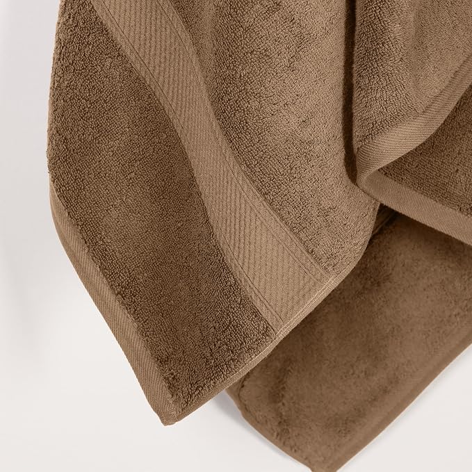 SUPERIOR Egyptian Cotton Plush & Absorbent, Bath Towel Set of 2, Latte | Quick - Image 6