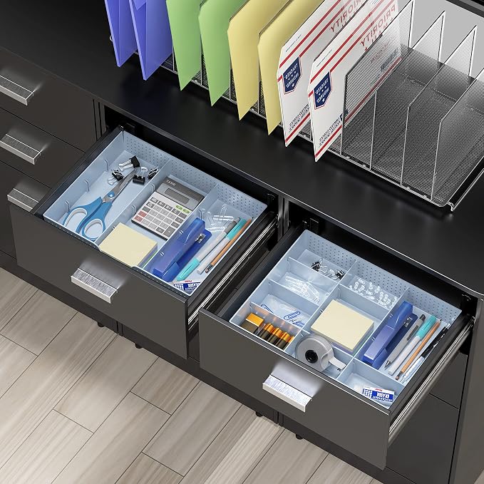 Simple Houseware Drawer Organizer Tray, 9 Adjustable Compartments, and Craft - Image 2
