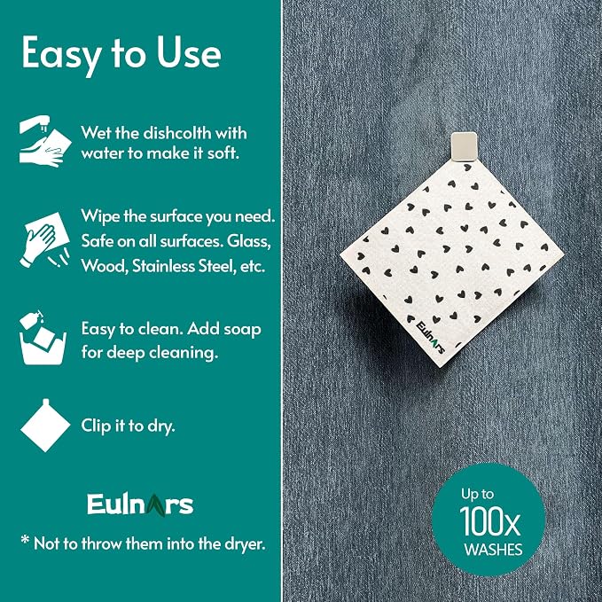 Eulnars Reusable Paper Towels, 200 Washes - Image 7