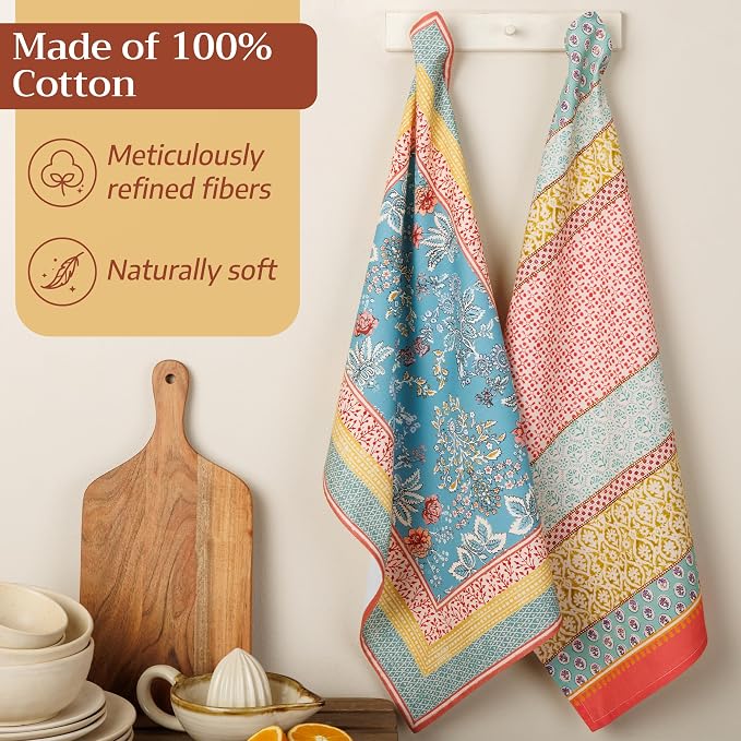 Maison d' Hermine Kitchen Towels Set of 6 Reusable 100% Cotton 27.50" x 20" - Image 4