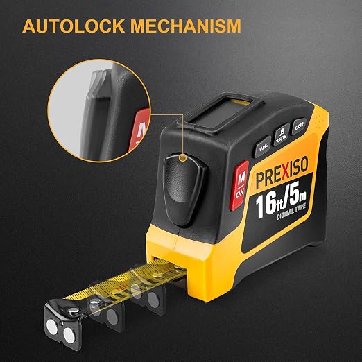 PREXISO 2-in-1 Digital Tape Measure, 16Ft Rechargeable Measuring Tape - Image 9