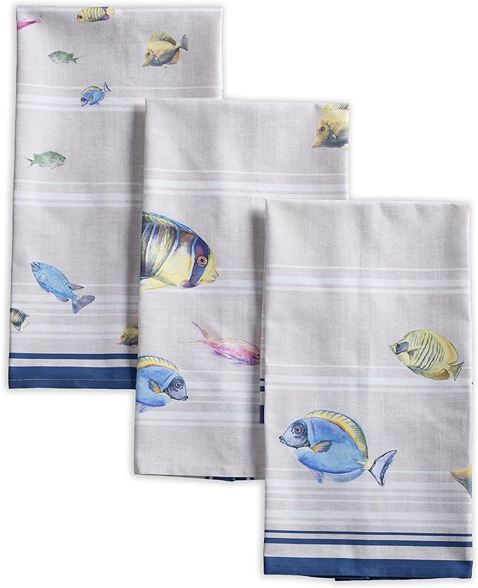 Maison d' Hermine Kitchen Towels Set of 3 Reusable 100% Cotton 27.50" x 20" by MaisondHermine