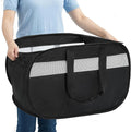 100L Collapsible Laundry Baskets, Foldable Dual Handle Laundry Hamper Black | by Bemkoo