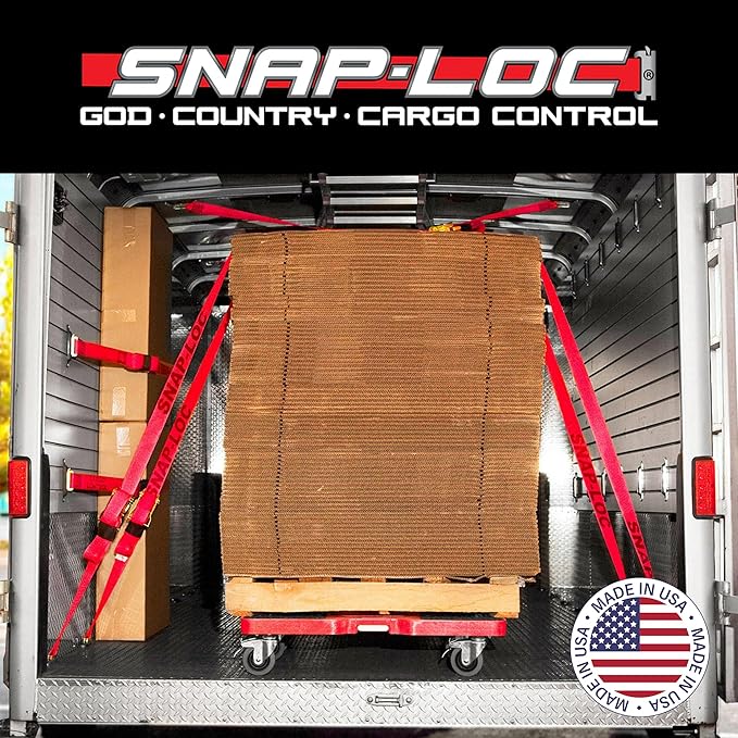SNAP-LOC, 4 Wheel Dolly, 1,200 lb General Purpose E Track Panel Cart Dolly, Heavy Duty Furniture Moving Cart, Thermoplastic Swivel Non Marking Caster Wheels, Made in USA, Black
