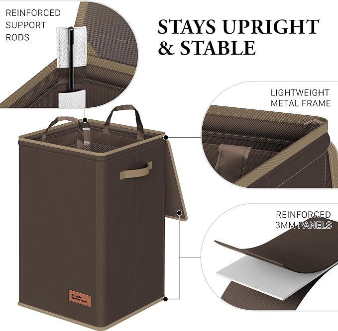 Simple Houseware Foldable Laundry Hamper Basket - Image 3
