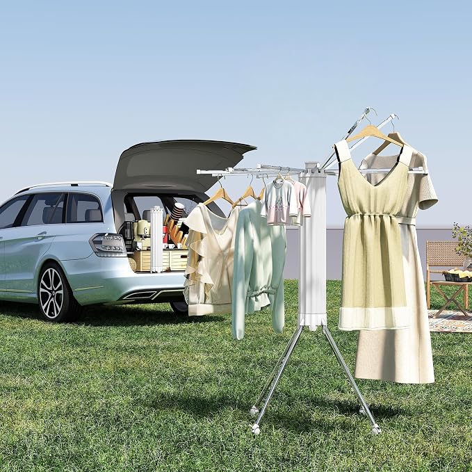 JOOM 4 Legs Single Layer Clothes Drying Rack, Garment Rack Portable and - Image 9