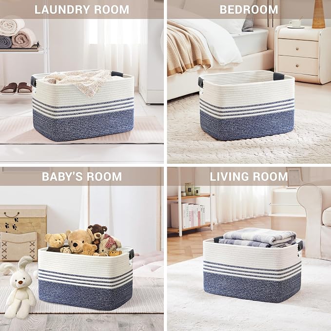 72L Woven Laundry Basket Hamper - Image 4