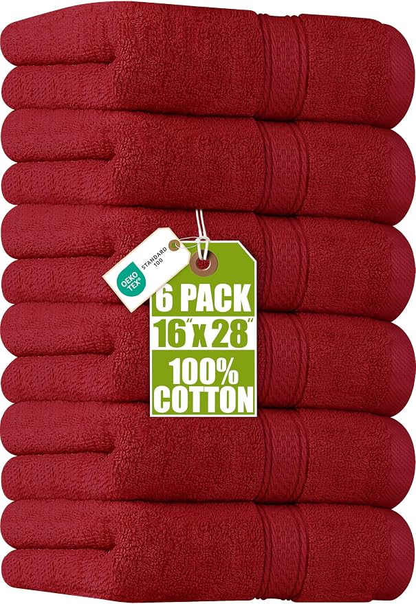 Utopia Towels 6 Pack Premium Hand Towels Set, 16 by 28 inches, 100% Ring Spun by Unknown