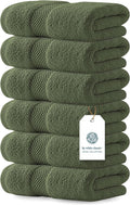White Classic Luxury Forest Green Hand Towels by WhiteClassic