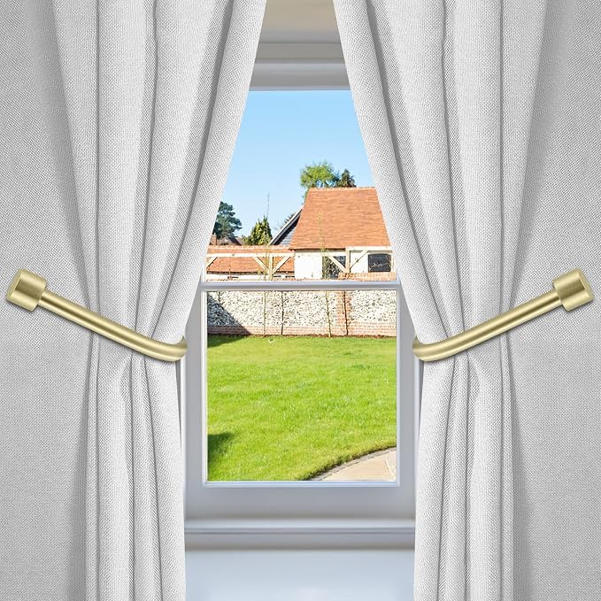 HIKMLK Curtain Holdbacks 2pcs, Cast Iron Solid Heavy Duty Metal Curtain Tieback - Image 2