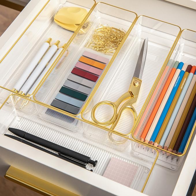 Martha Stewart Kerry Stackable Desk Drawer Organizers - Image 6
