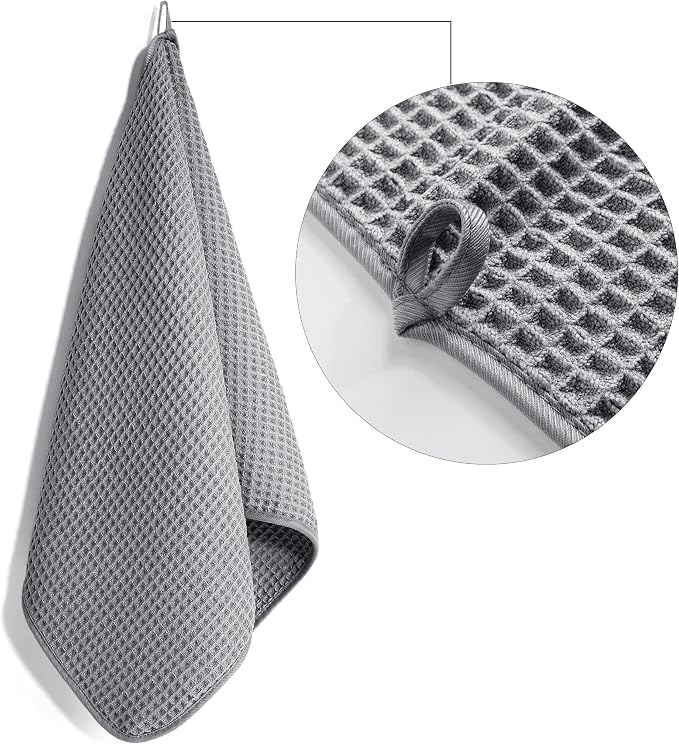 POLYTE 430 GSM Poly Blend Microfiber Quick Dry Waffle Hand Towel, 16x30 in | 4 - Image 3