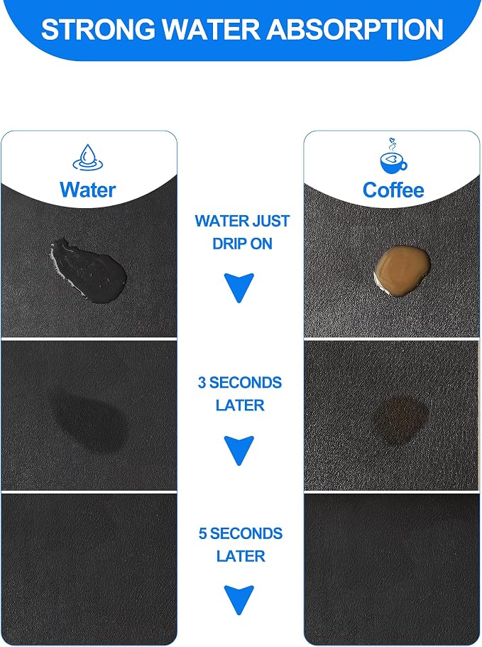 Dish Drying Mat for Kitchen Counter, Non-slip Drying Mat for Coffee Machine - Image 2