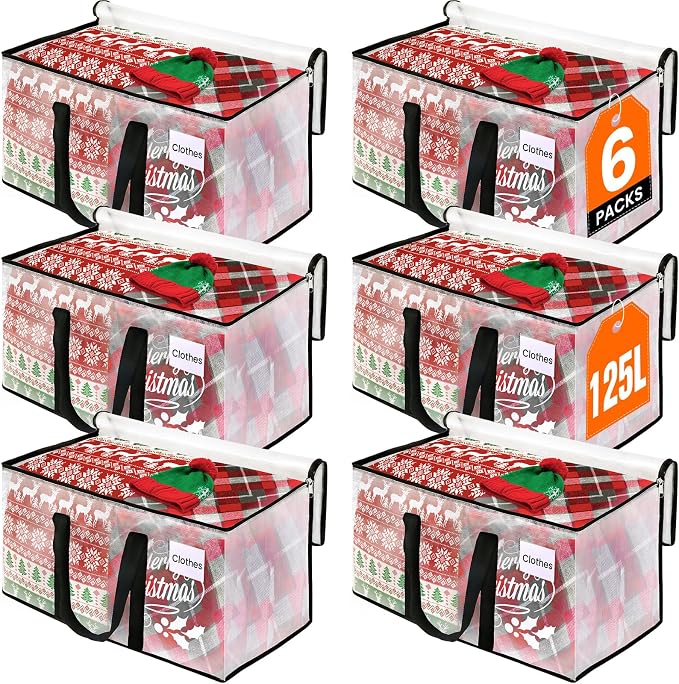 RoomHacks Moving Bags, Heavy Duty Large Storage Bags, 6 Pack, Foldable Storage by RoomHacks