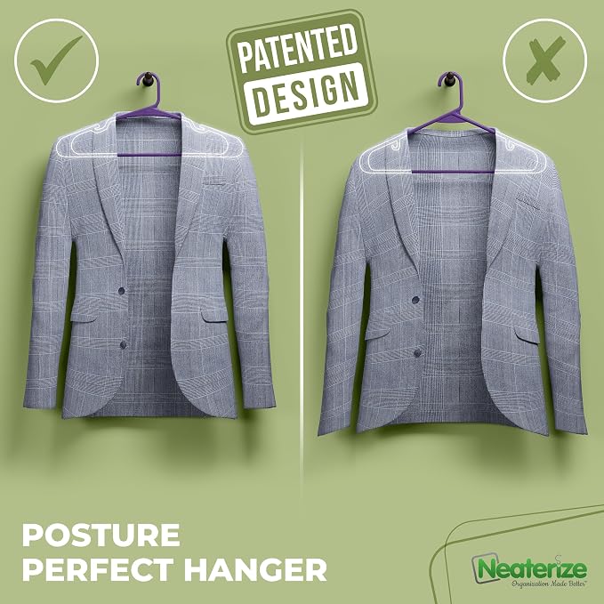 NEATERIZE Clothes Hangers Plastic 100 Pack - Image 3
