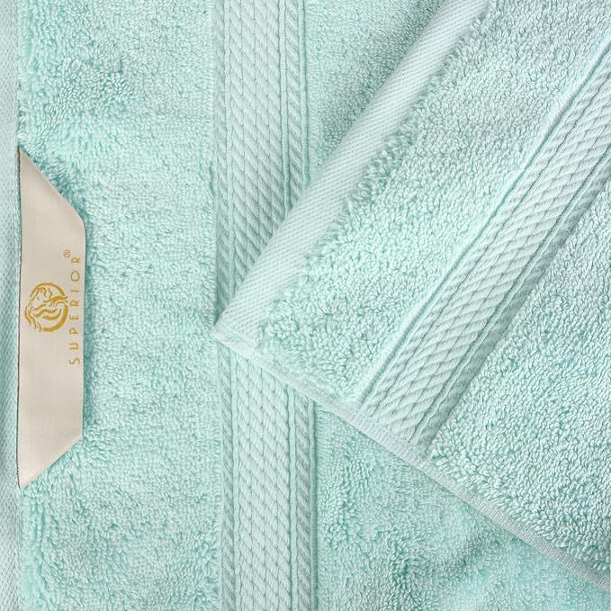 SUPERIOR Egyptian Cotton Ultra Plush & Absorbent, 8 Piece Set, Sea Foam | Quick - Image 9