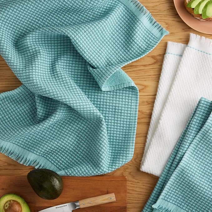 KitchenAid Gourmet Series Gridlines Kitchen Towels 3-Pack Set, 100% Cotton - Image 2
