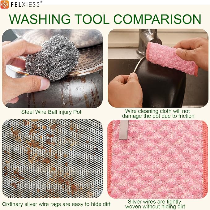 Pink Microfiber Scrubbing Pads, Non-Scratch - Image 4