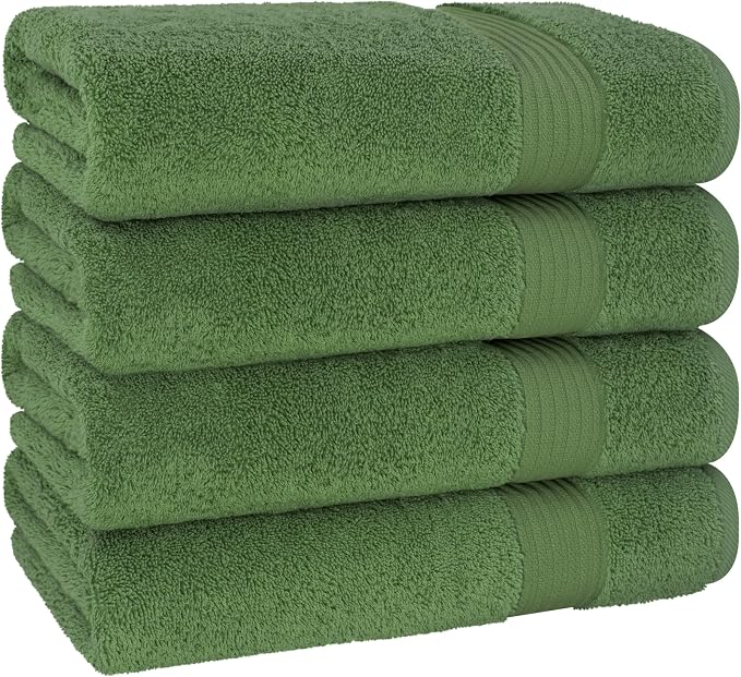 Cotton Paradise Turkish Towel Set, Soft Absorbent Quick Dry, 4 Piece Bath Towel - Image 4
