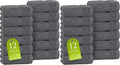 White Classic Dark Gray Washcloths Set by WhiteClassic