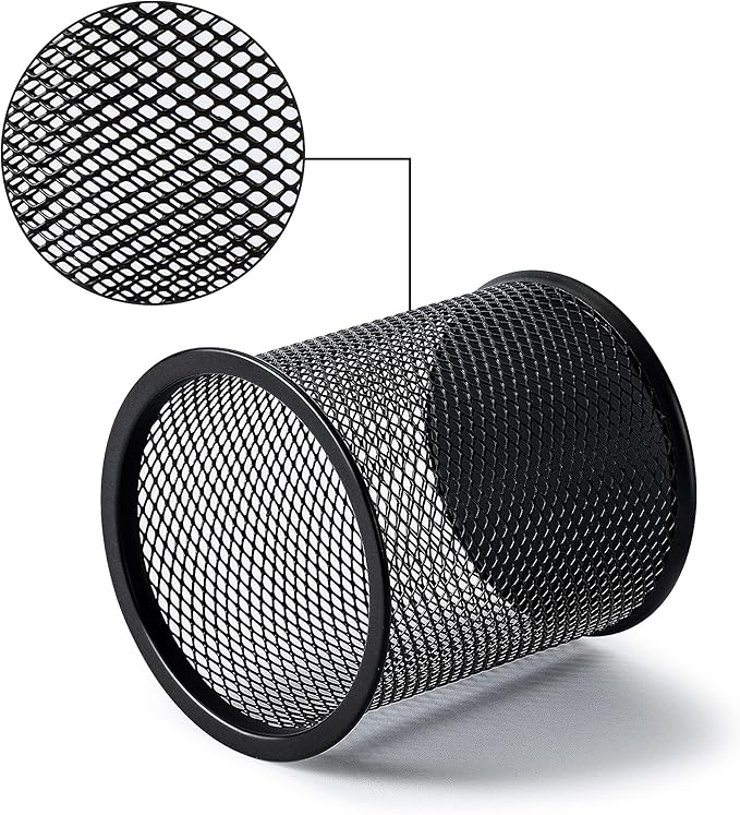 Amazon Basics Wire Mesh Pen Holder, Pencil Cup Desk Organizer - Image 2