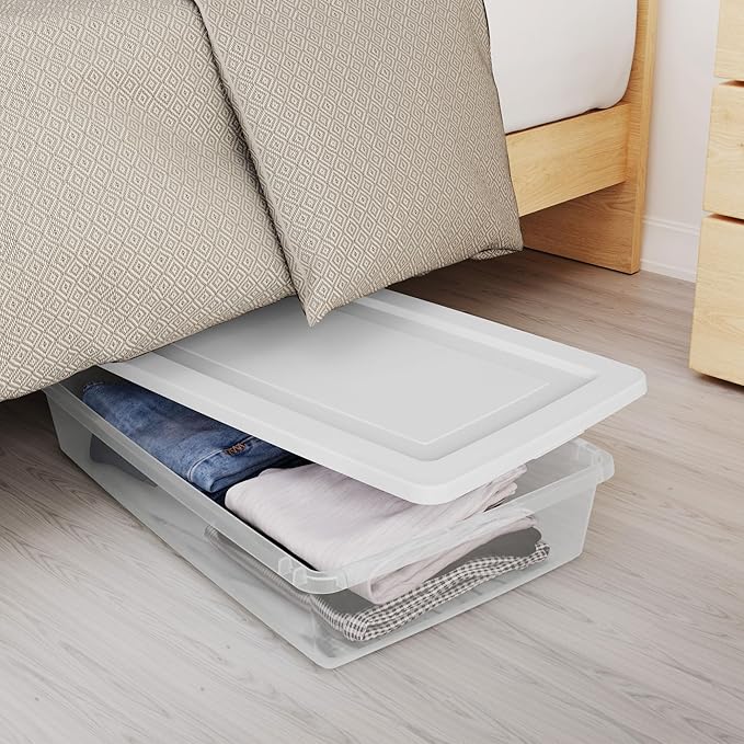 Sterilite Storage Box, Stackable Clear Plastic Bins, 41 Quart - Image 5