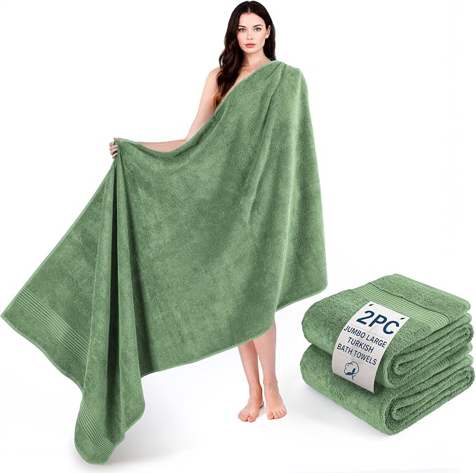 Cotton Paradise 100% Cotton Turkish Towel Set, Soft Absorbent Quick Dry by UNITEDHOMETEXTILE