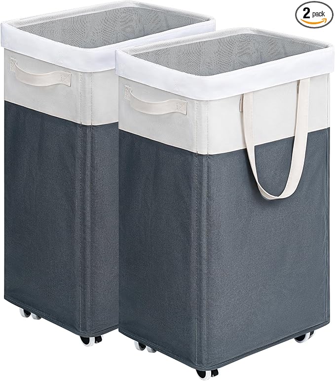 Goodpick 2-Pack Rolling Laundry Basket by Goodpick